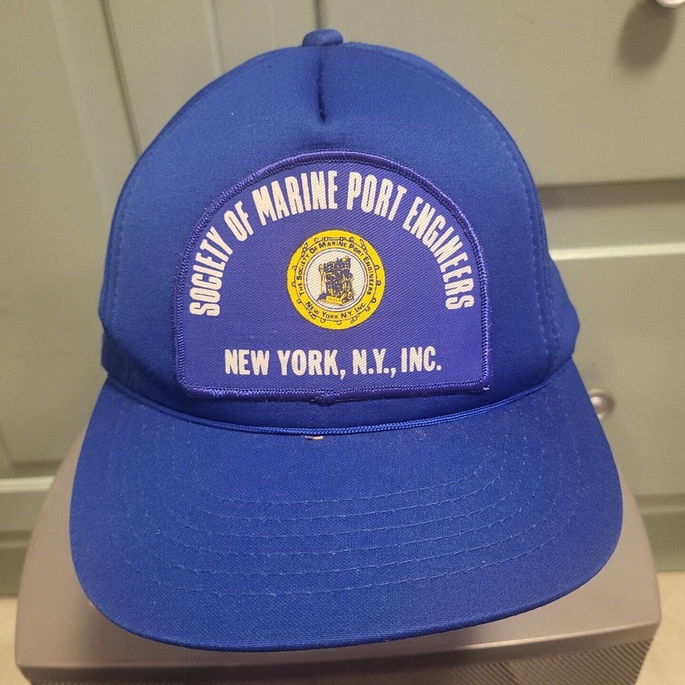 VTG Society Of Marine Port Engineers New York Snapback Hat Cap